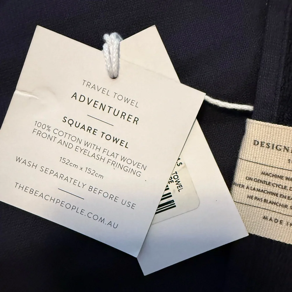 The Beach People Adventurer Towel Navy Blue  design in Australia
